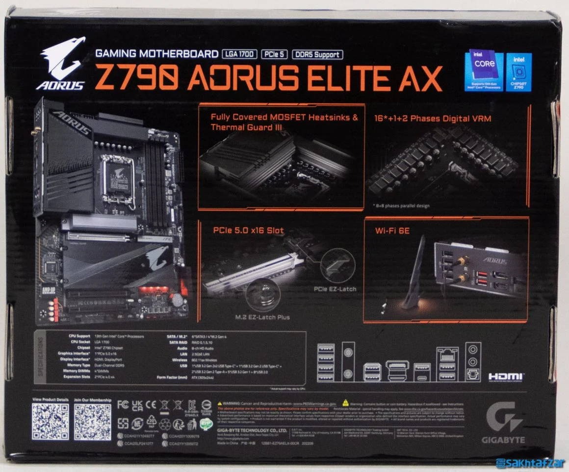 بررسی مادربرد گیگابایت GIGABYTE Z790 AORUS ELITE AX