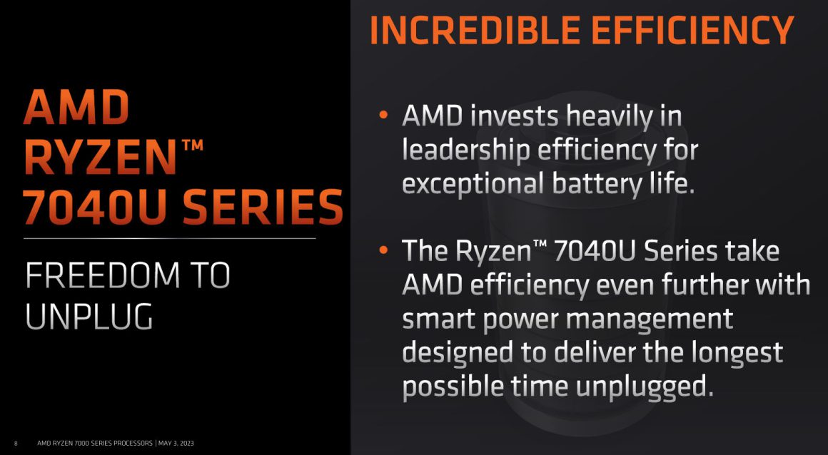 AMD Ryzen 7040U Slide Deck 7 1