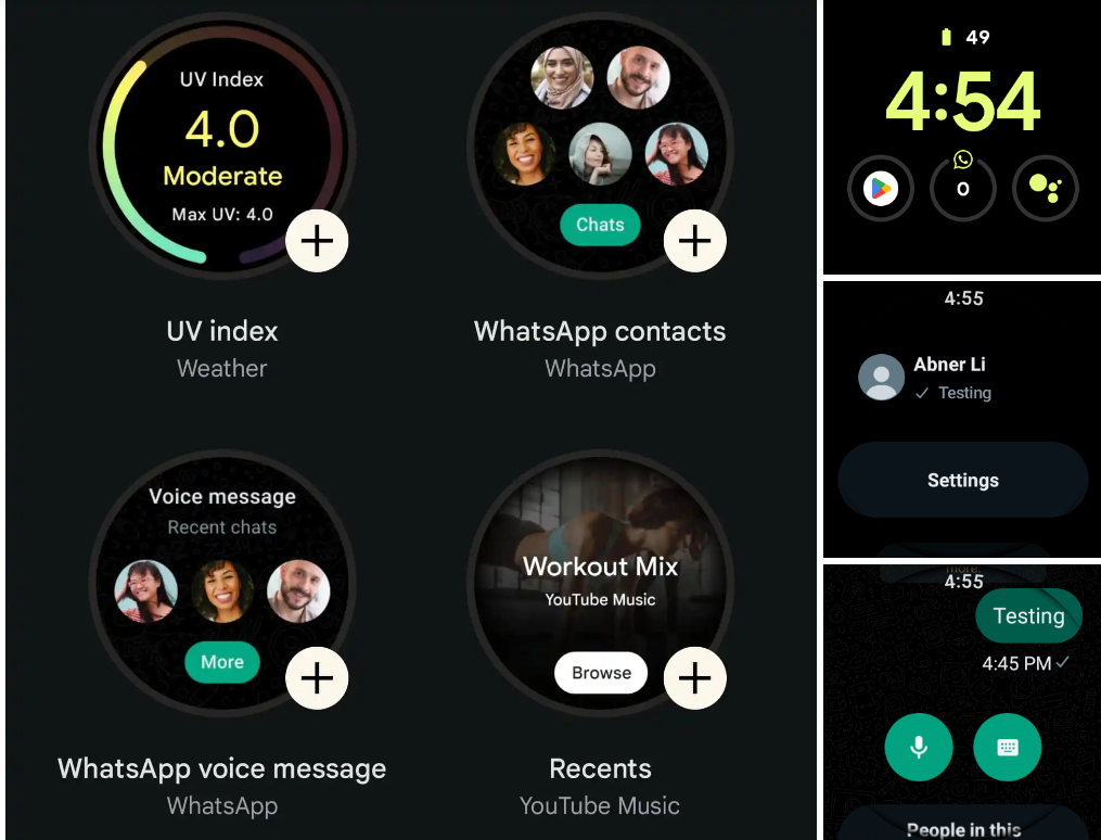 با Wear OS می‌توانید با ساعت هوشمند خود در واتساپ چت کنید