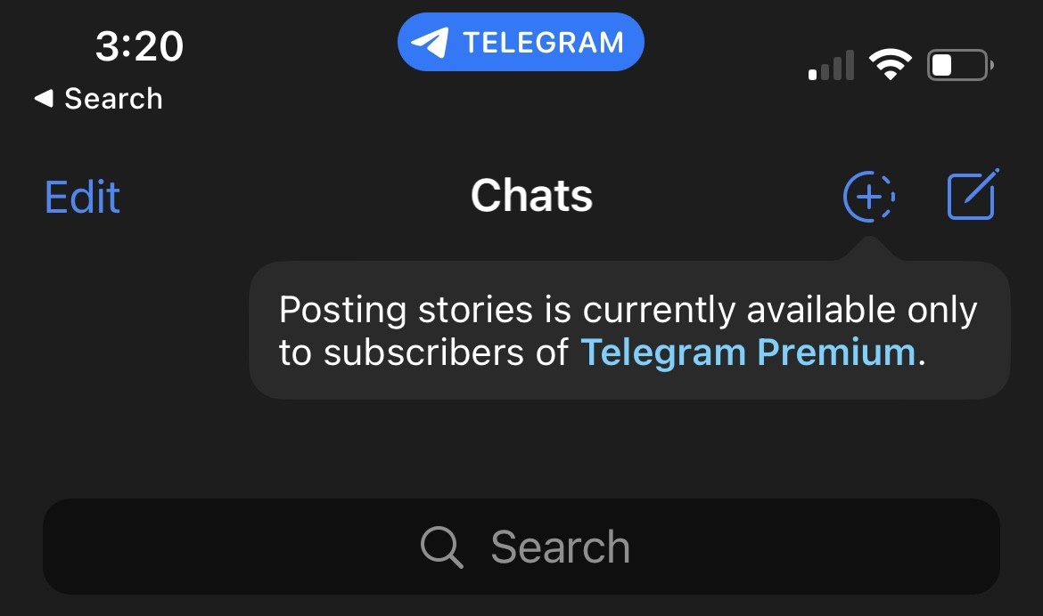 استوری تلگرام برای کاربران پرمیوم اضافه شد