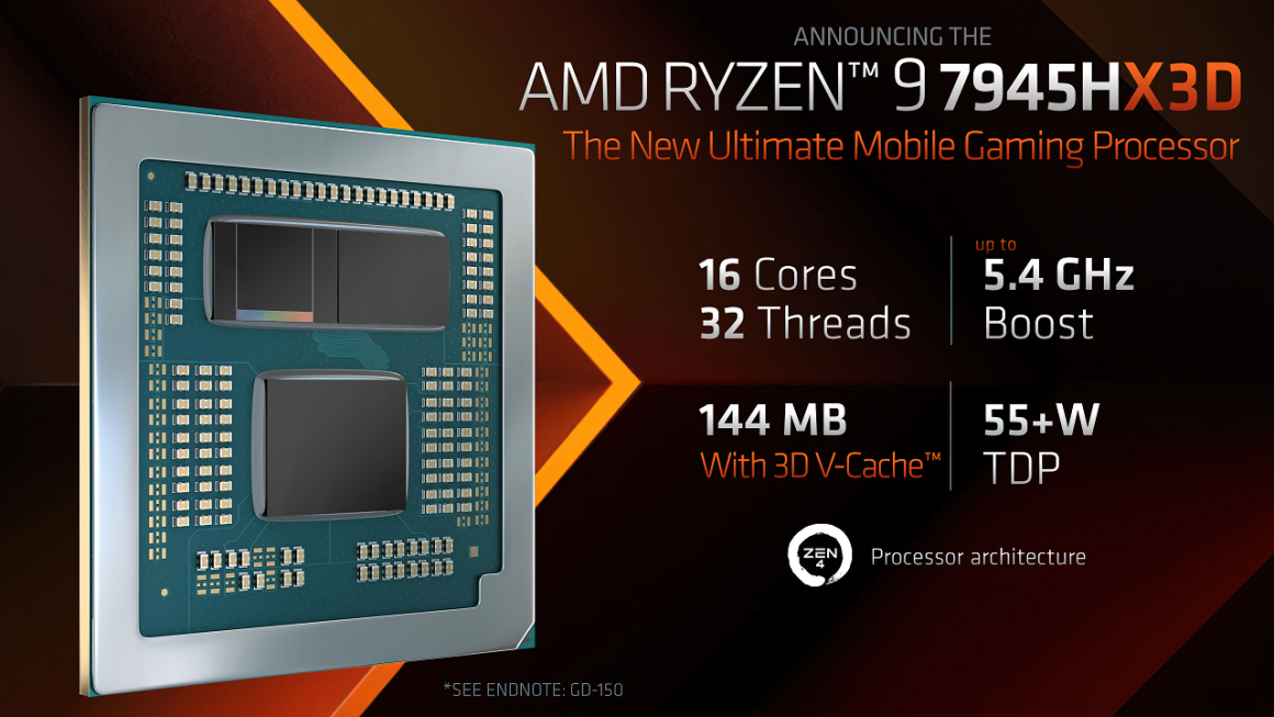 بنچمارک لپ تاپ Ryzen 9 7945HX3D