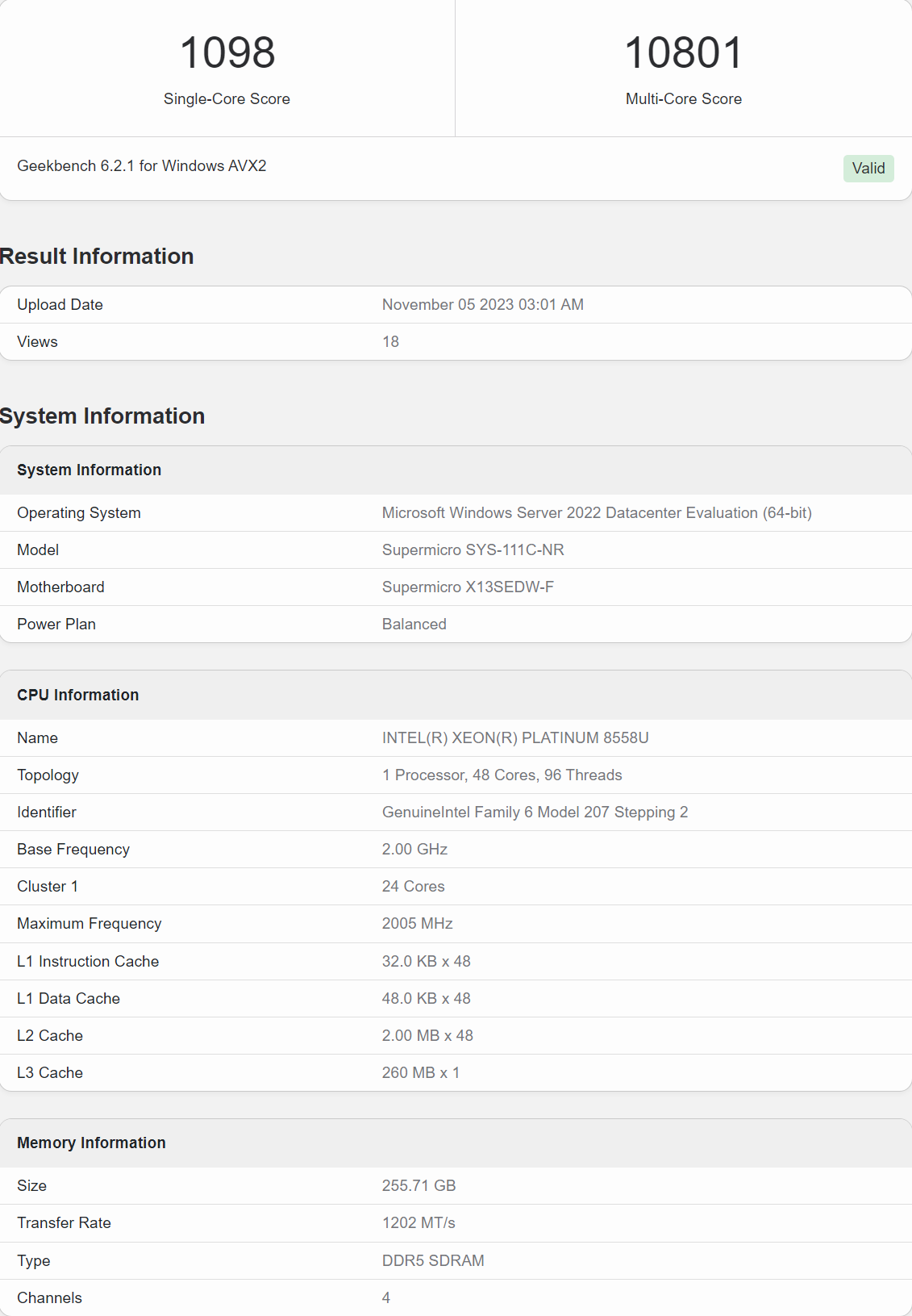 پردازنده Xeon Platinum 8558U Emerald Rapids اینتل با 48 هسته و 356 مگابایت کش معرفی خواهد شد