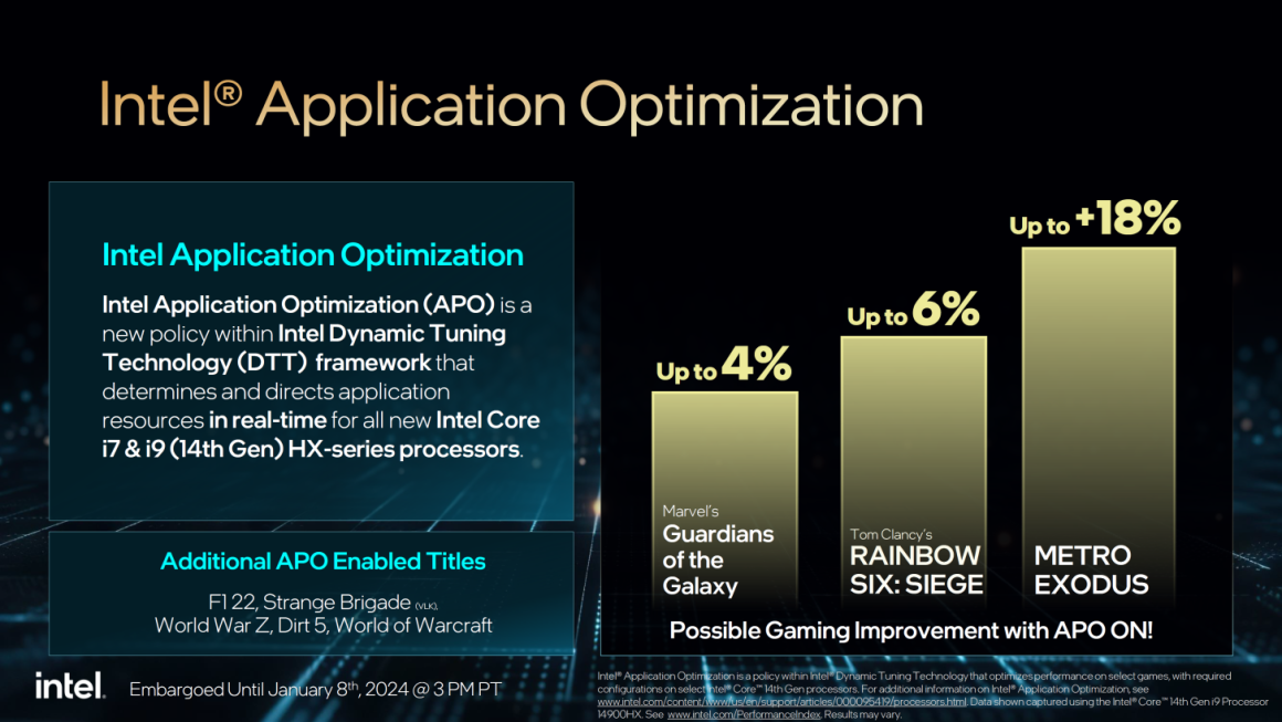 APO یا Advanced Performance Optimizations