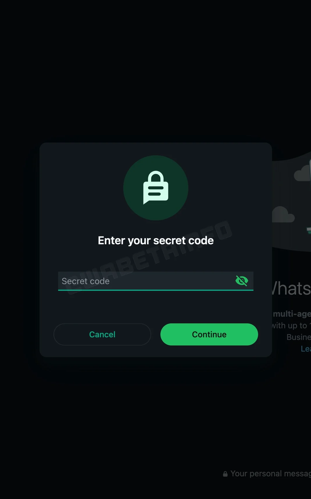 ویژگی امنیتی جدید واتساپ: کد مخفی برای چت‌های قفل‌شده