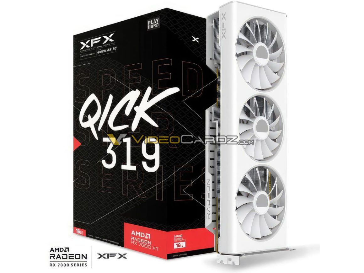 کارت گرافیک XFX Radeon RX 7800 XT با طراحی خنک‌کننده سفید رونمایی شد