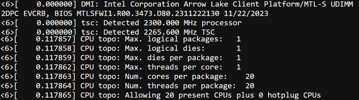 پردازنده های دسکتاپ 24 و 20 هسته‌ای Arrow Lake-S اینتل شناسایی شدند