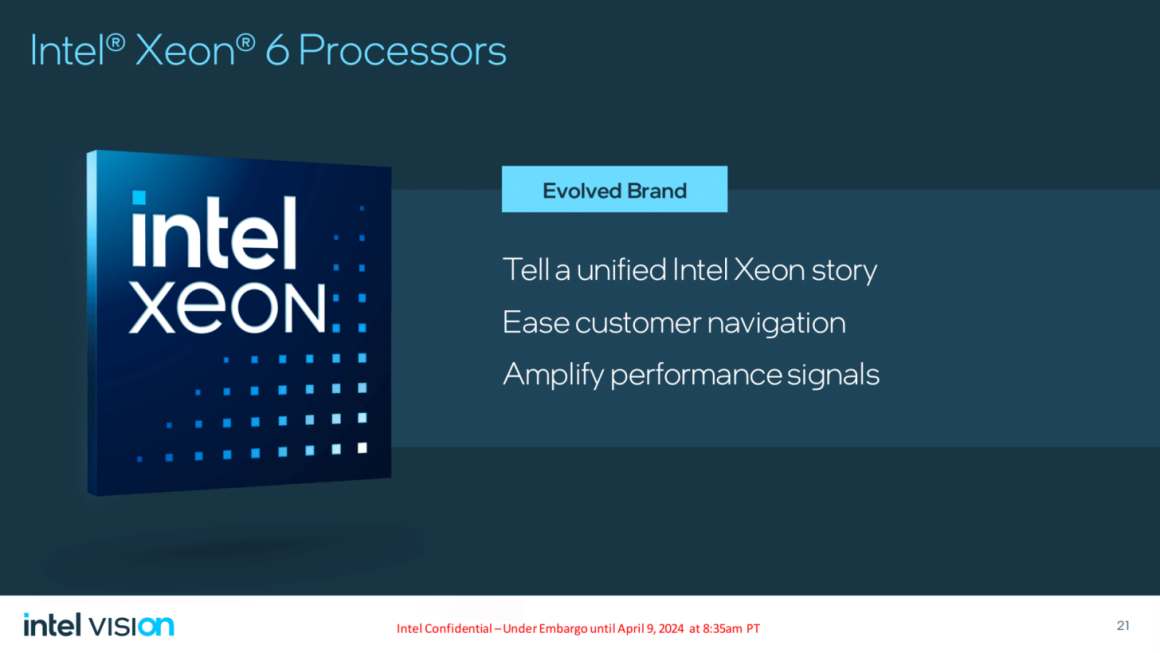اینتل از نام تجاری Xeon 6 رونمایی کرد: نامگذاری جدید با پردازنده‌های E-Core و P-Core آغاز شد