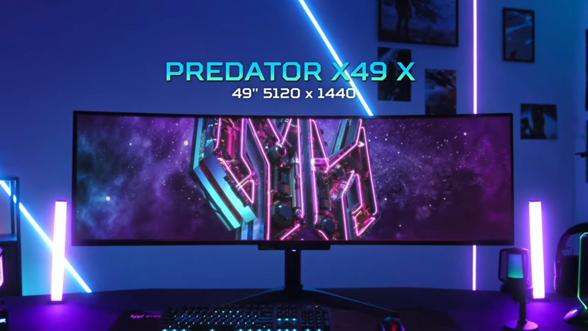 معرفی مانیتور گیمینگ Predator X49 X QD-OLED ایسر: نمایشگر فوق عریض 48.9 اینچی