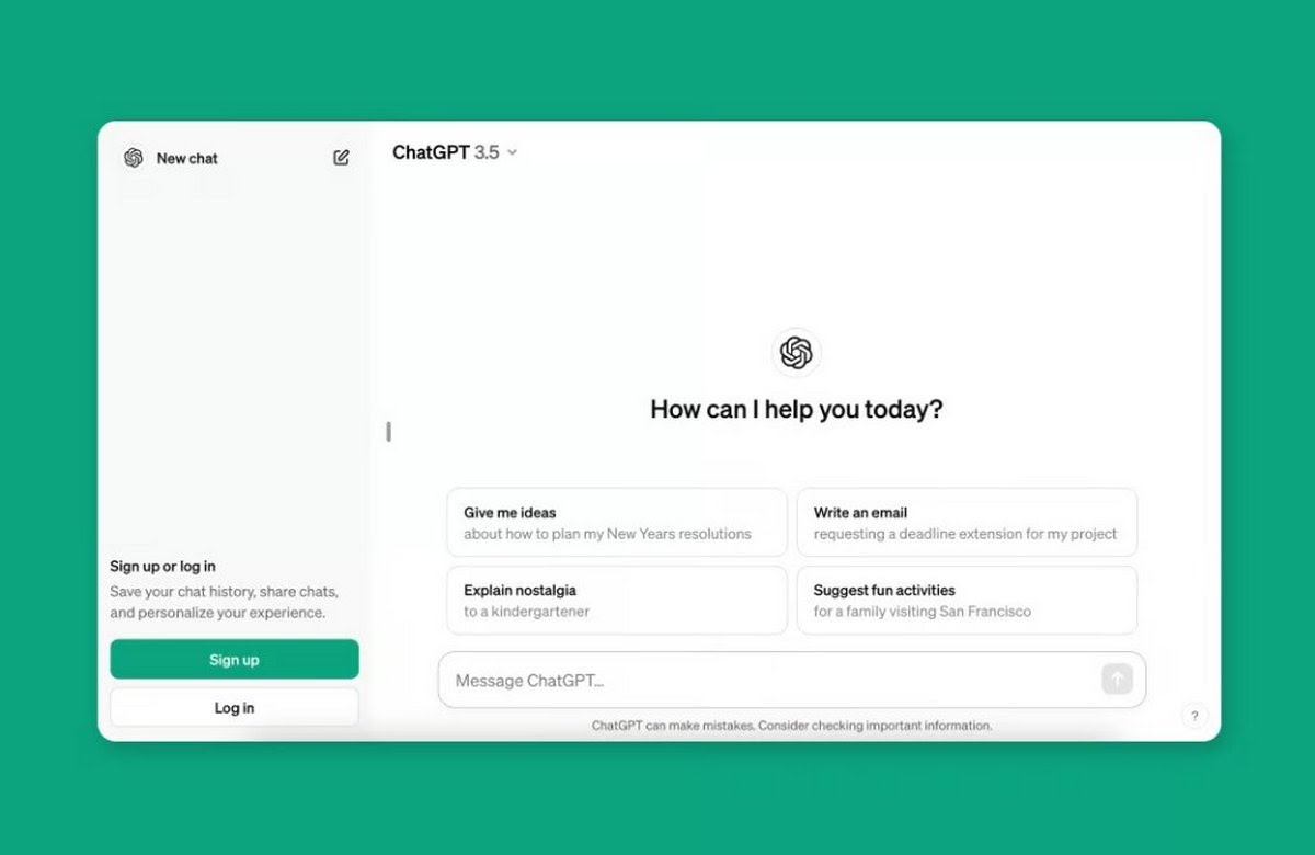 اکنون می‌توانید از ChatGPT بدون ایجاد حساب کاربری استفاده کنید
