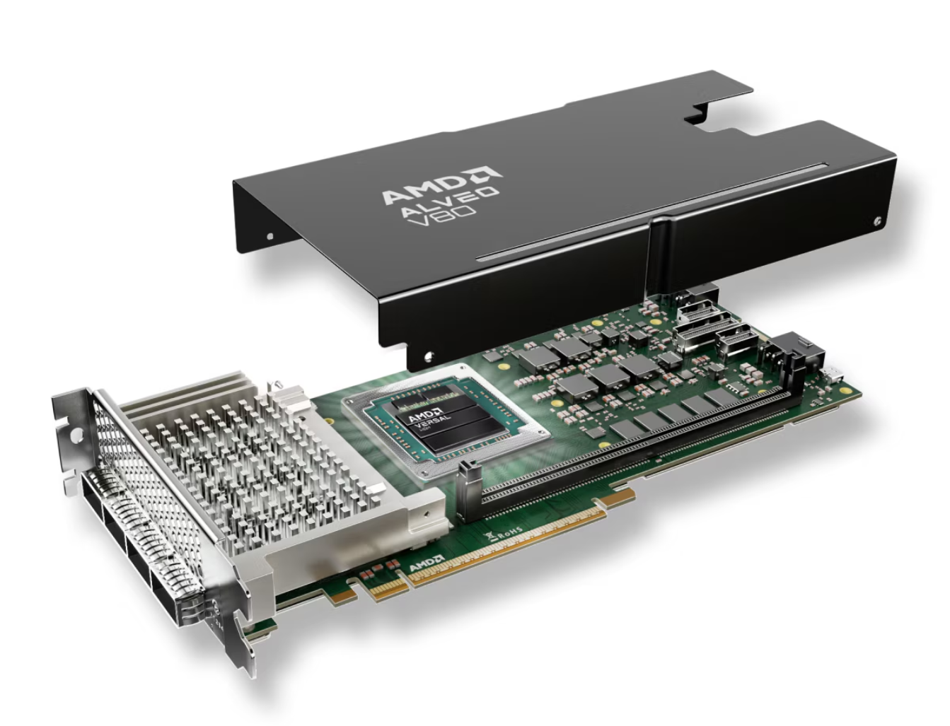 شرکت AMD از تولید انبوه شتاب دهنده محاسباتی Alveo V80 خبر داد