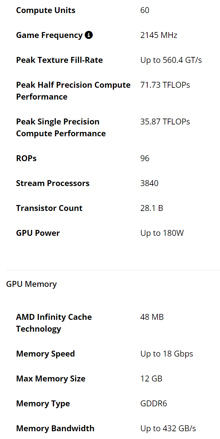 پردازنده گرافیکی AMD Radeon RX 7800M با 60 واحد محاسباتی معرفی شد