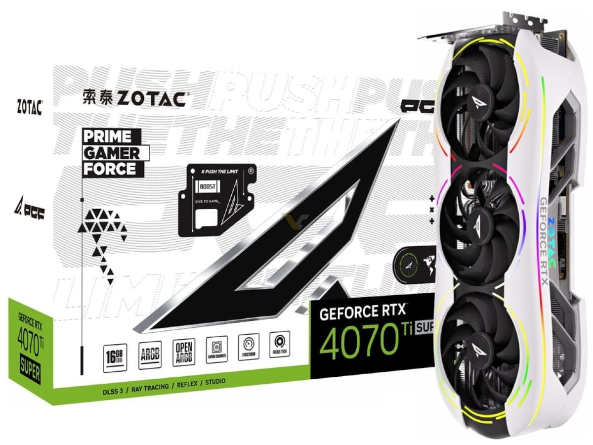 کارت گرافیک‌های GeForce RTX 4070 Ti SUPER زوتاک با چیپ گرافیکی AD102-175 معرفی شدند