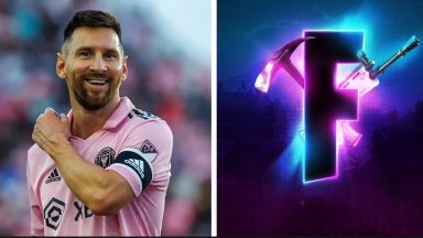 مسی در بازی فورتنایت