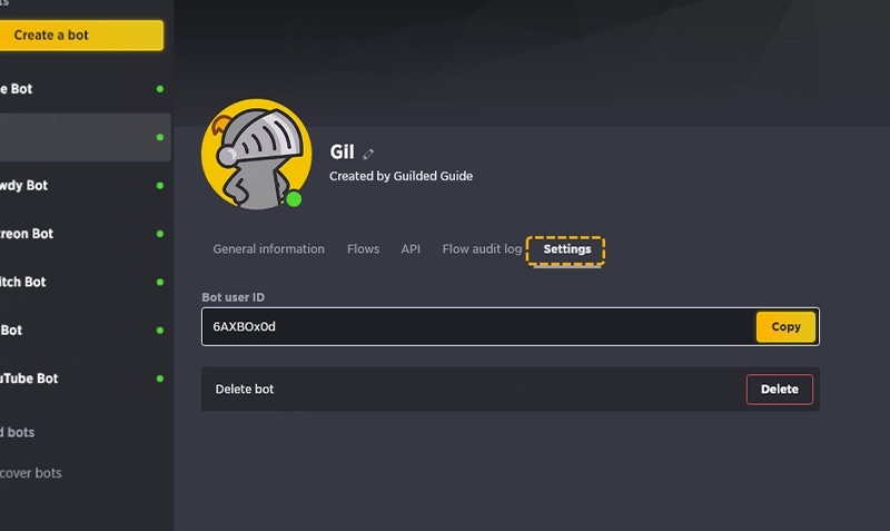 ربات گیلدد (Guilded Bot)