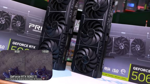 عملکرد خیلی ضعیف نسخه 8 گیگابایت RTX 5060 Ti انویدیا در مقابل نسخه 16 گیگابایت