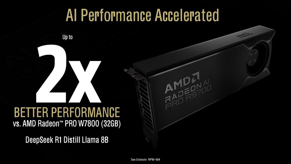 مشخصات شتابدهنده هوش مصنوعی AMD Radeon AI Pro R9700