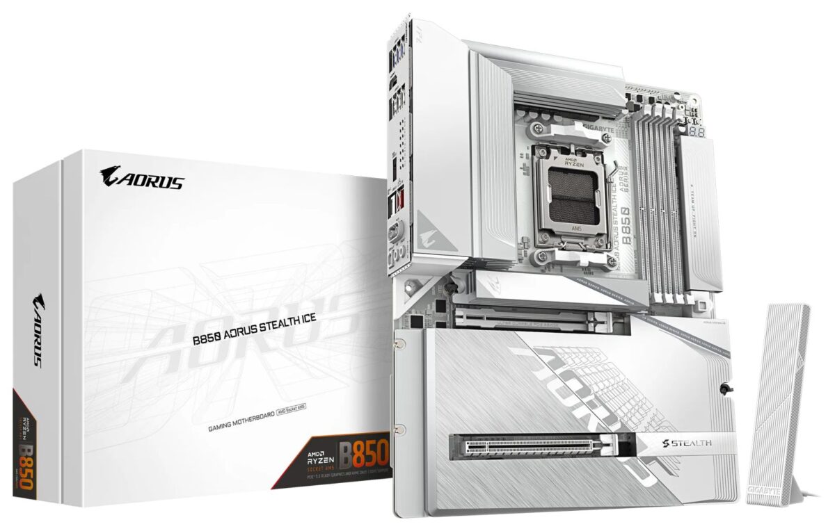 گیگابایت از مادربردهای AMD X870/B850 AORUS STEALTH رونمایی کرد