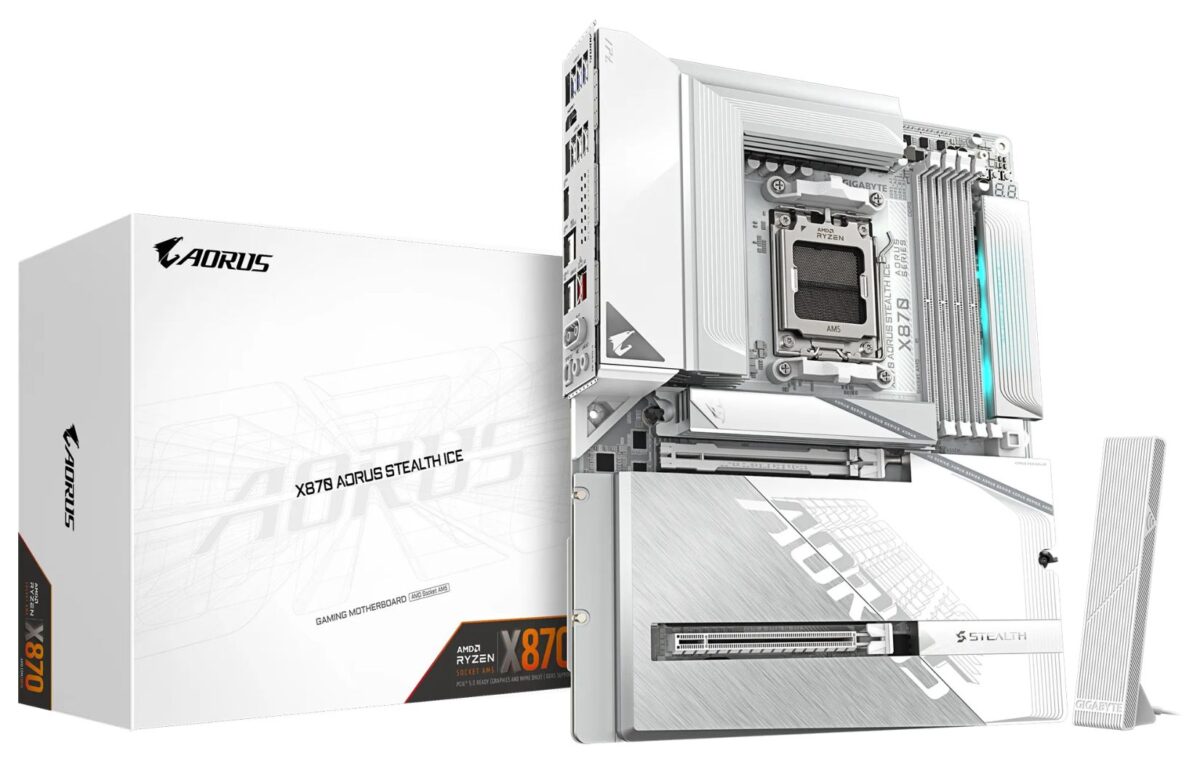 گیگابایت از مادربردهای AMD X870/B850 AORUS STEALTH رونمایی کرد