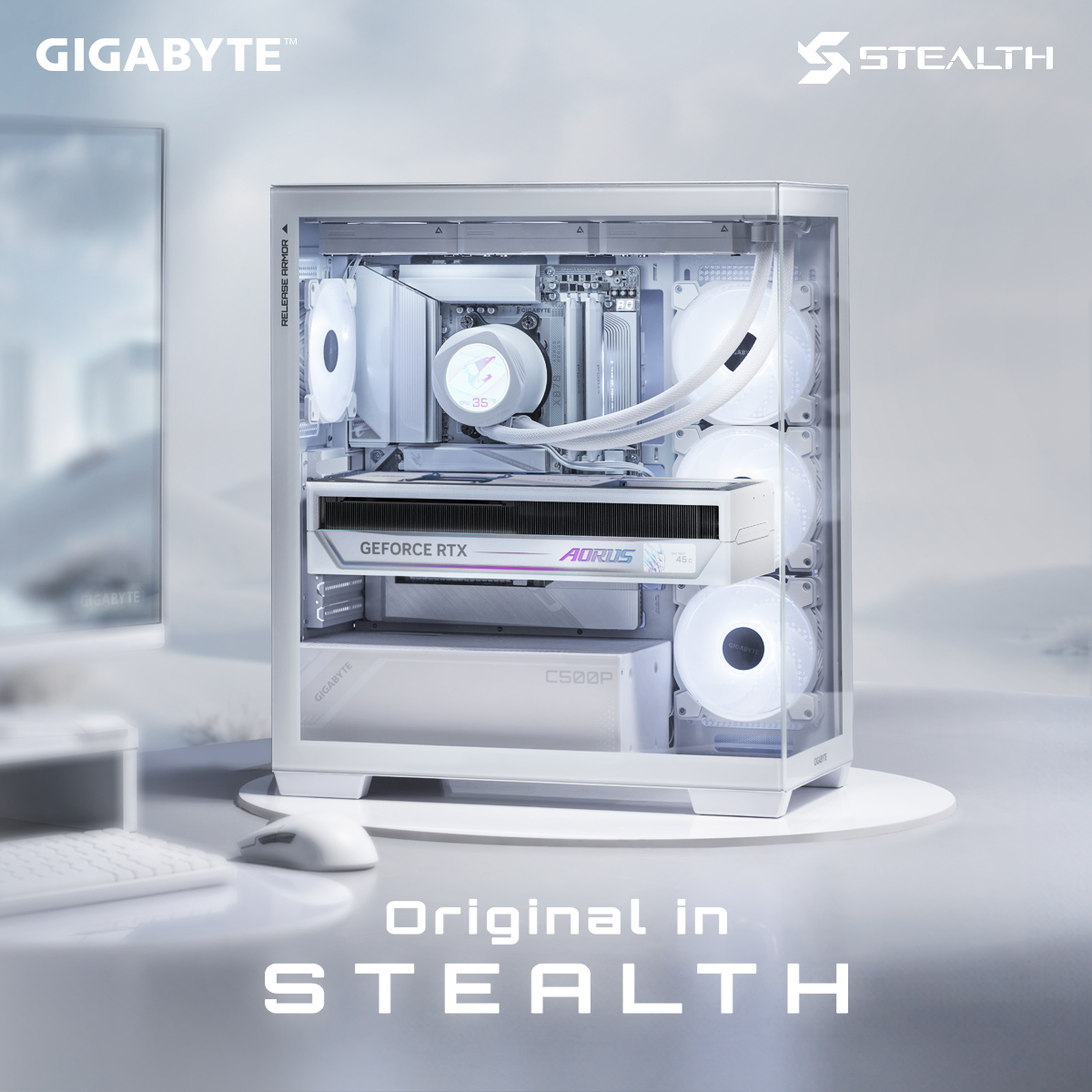 گیگابایت کارت گرافیک RTX 5090 AORUS Stealth را با کانکتور برق مخفی معرفی کرد