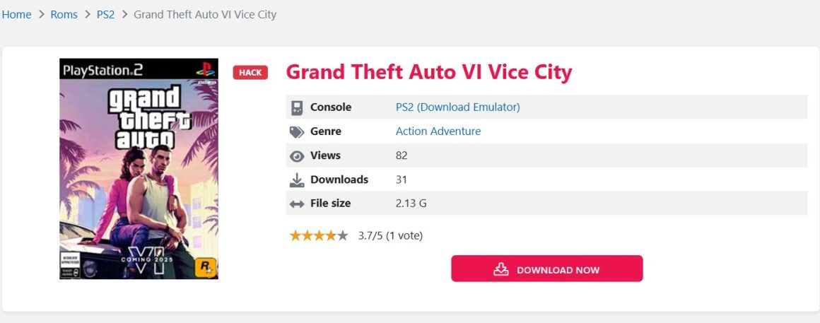 دانلود بازی GTA VI روی کنسول PlayStation 2