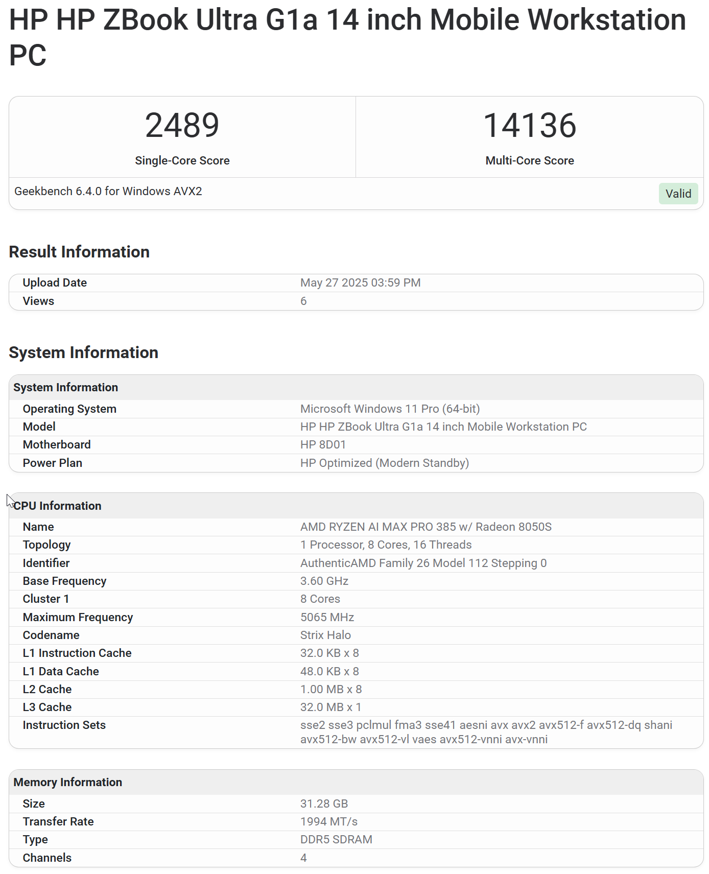 پردازنده AMD MAX PRO 385 Strix Halo در بنچمارک Geekbench مشاهده شد