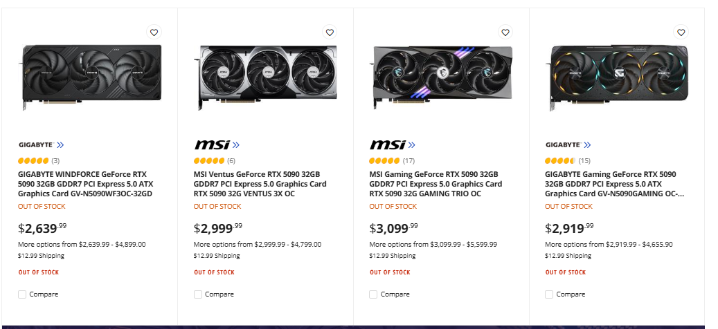مشکلات عرضه و افزایش قیمت سری RTX 50