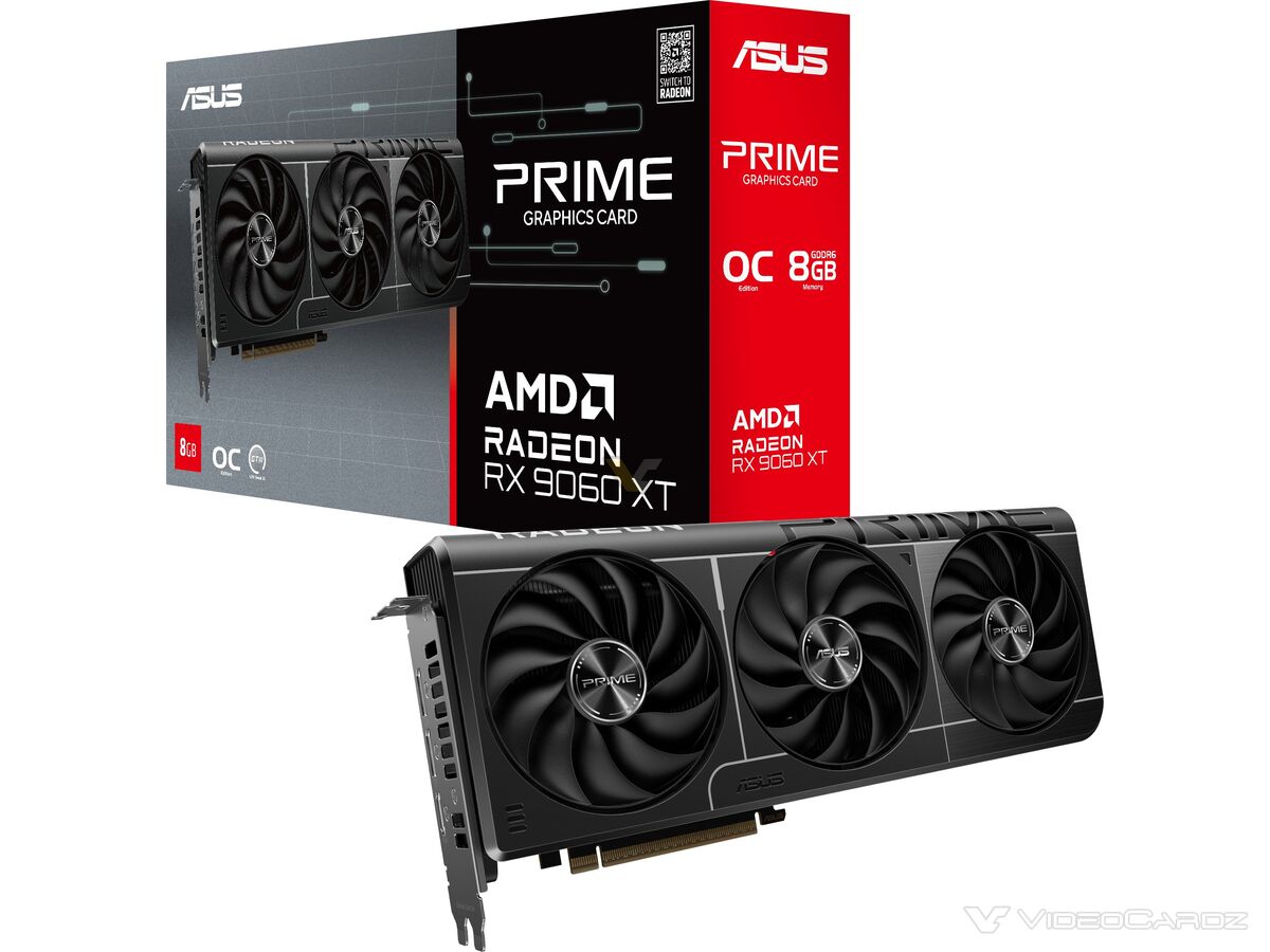 ایسوس از کارت گرافیکهای RX 9060 XT TUF، PRIME و DUAL رونمایی کرد