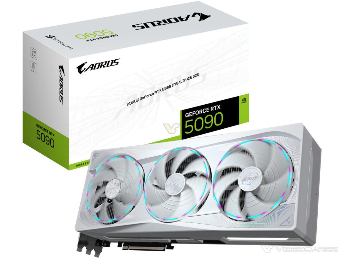 RTX 5090 Aorus Master Ice STEALTH اولین کارت گرافیک از سری RTX 50 با کانکتور برق مخفی