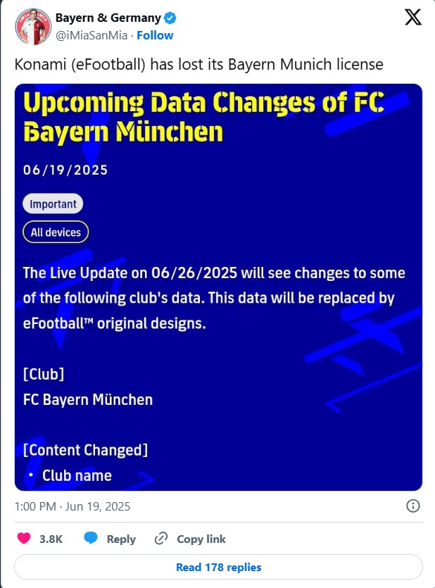 لایسنس باشگاه بایرن مونیخ در EA FC 2026