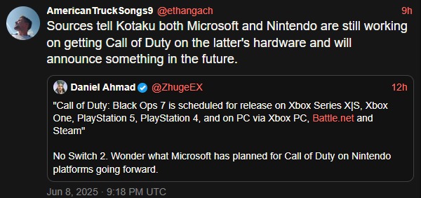 پورت سوییچ 2 بازی Black Ops 7