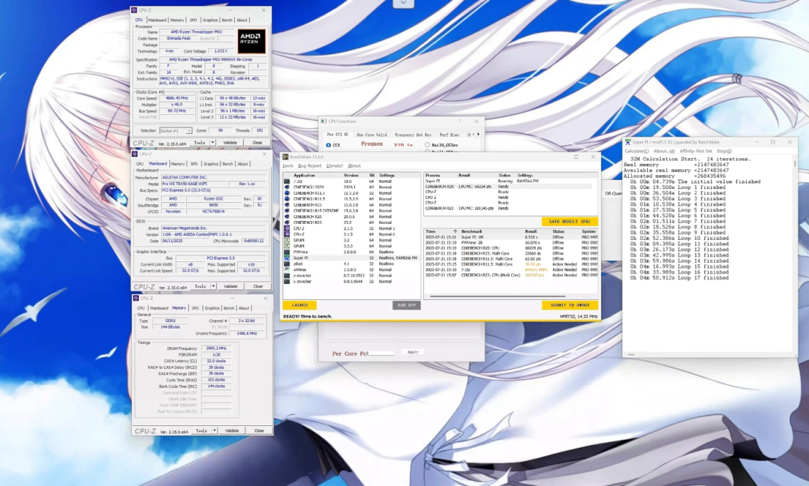 اورکلاک پردازنده AMD PRO 9995WX تا 5GHz و کسب امتیاز شگفتانگیز در Cinebench!