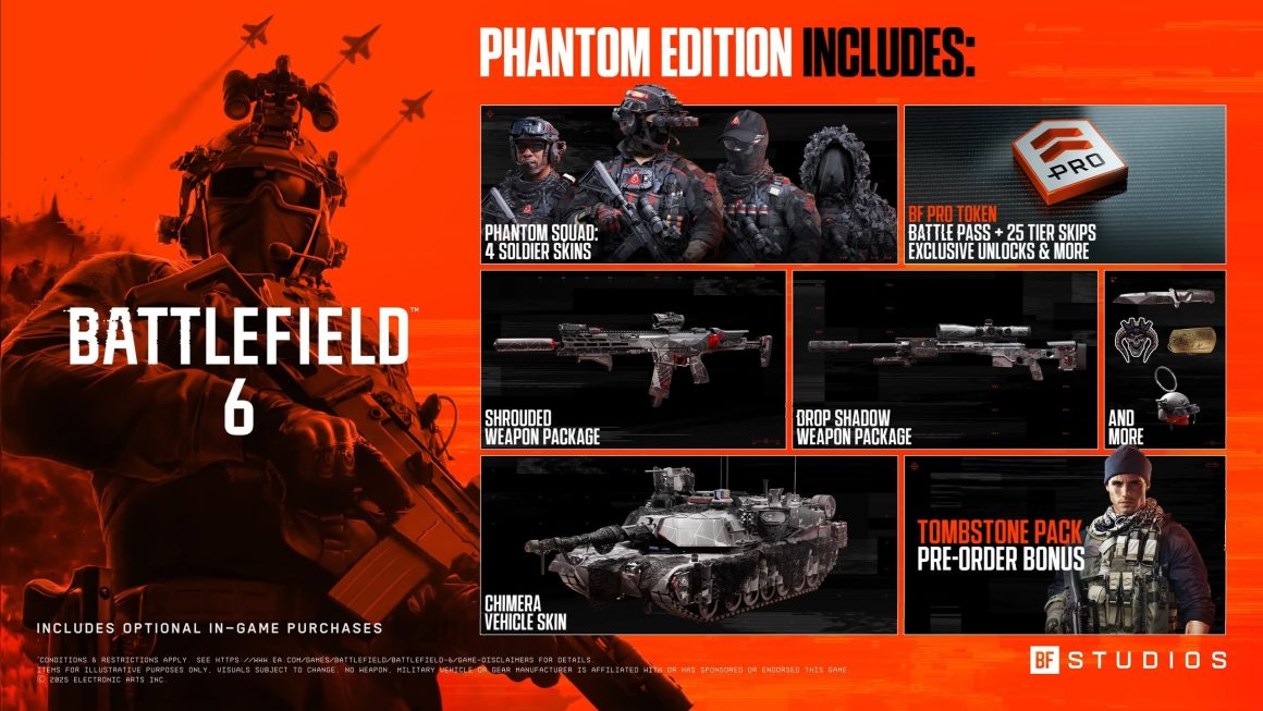 جوایز نسخه Phantom بازی Battlefield 6 معرفی شد