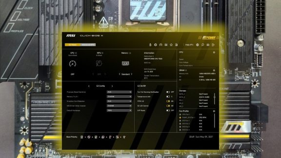 مادربرد MSI B850MPOWER با تم بایوس زرد نوستالژیک و قابلیت‌های جدید معرفی شد