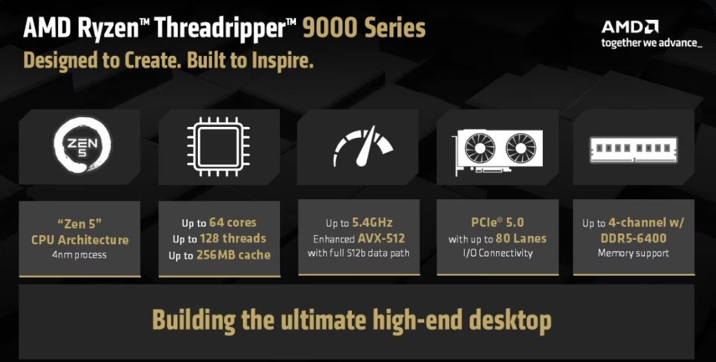قیمت و تاریخ عرضه پردازندههای AMD Threadripper 9000 HEDT تایید شد