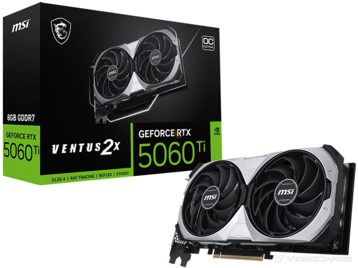 کارتهای گرافیک RTX 5060 Ti سری Ventus و Shadow