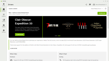 انتشار درایور جدید Game Ready انویدیا برای Mafia: The Old Country و Clair Obscur: Expedition 33