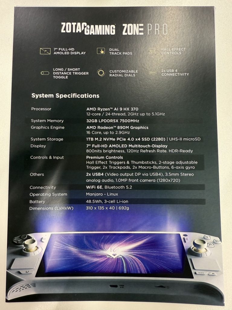 کنسول دستی ZOTAC ZONE Pro