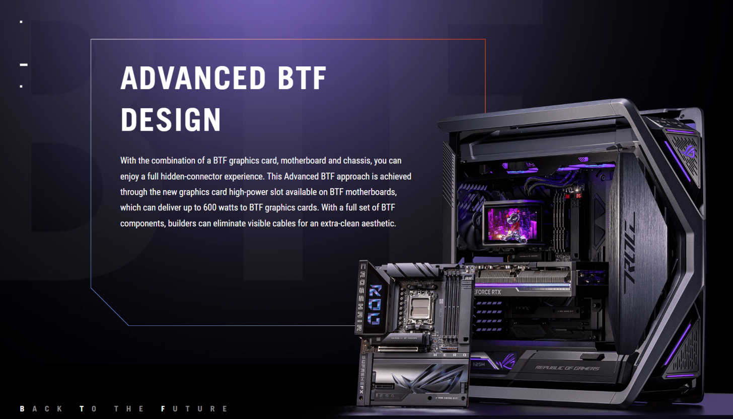 ایسوس از مادربرد ROG Crosshair X870E HERO BTF خود رونمایی کرد