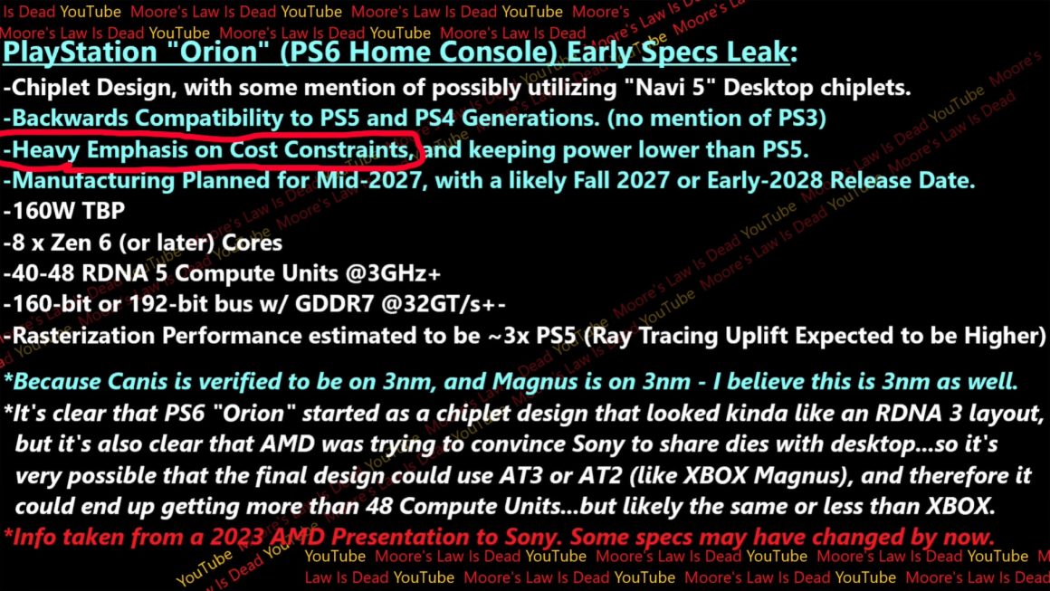 جزئیات فنی کنسول PlayStation 6 سونی