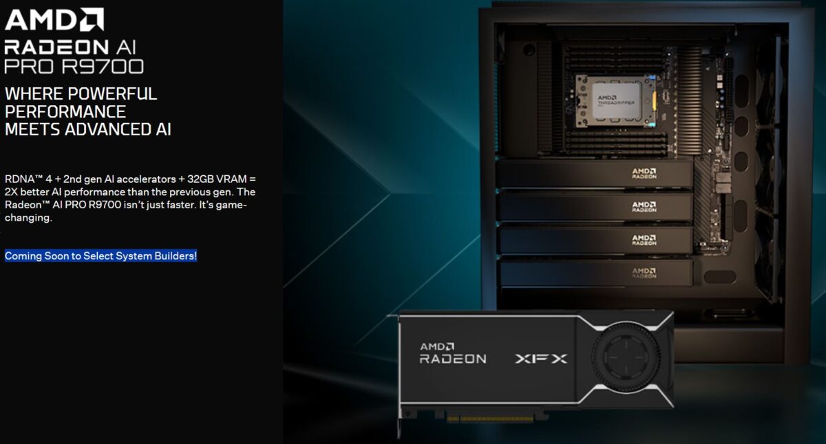 کارت گرافیک XFX AI PRO R9700 با طراحی مرجع AMD به بازار میآید