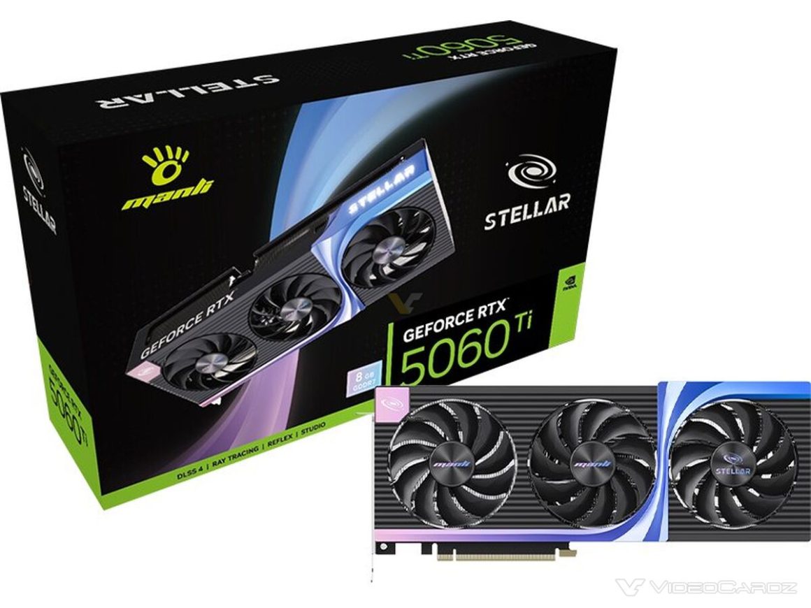 گرافیک MANLI GeForce RTX 5070 5060 Ti 5060 Black Stellar عرضه شدند