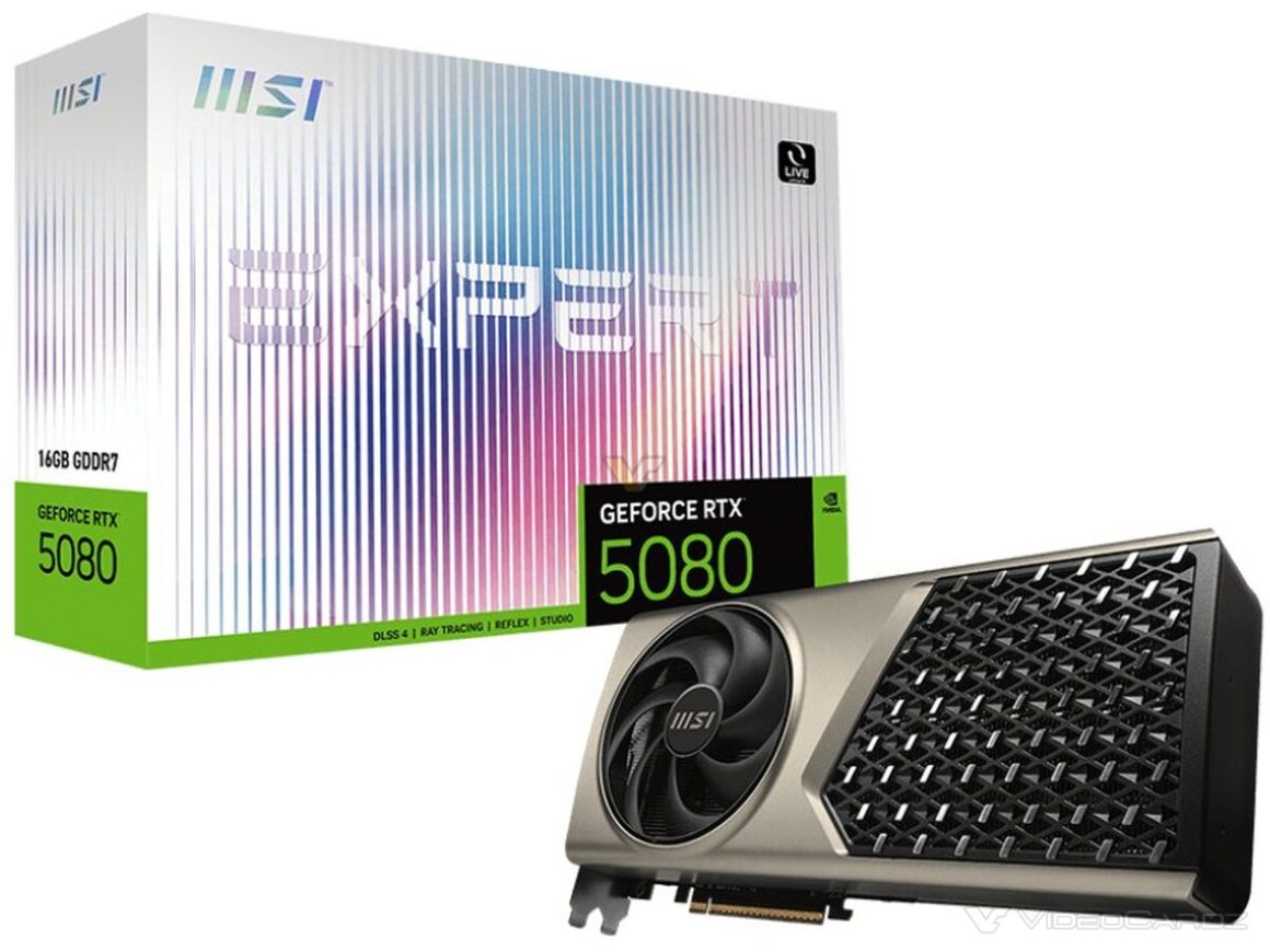 مشخصات فنی کارت های RTX 5080 و RTX 5070 Ti EXPERT شرکت MSI