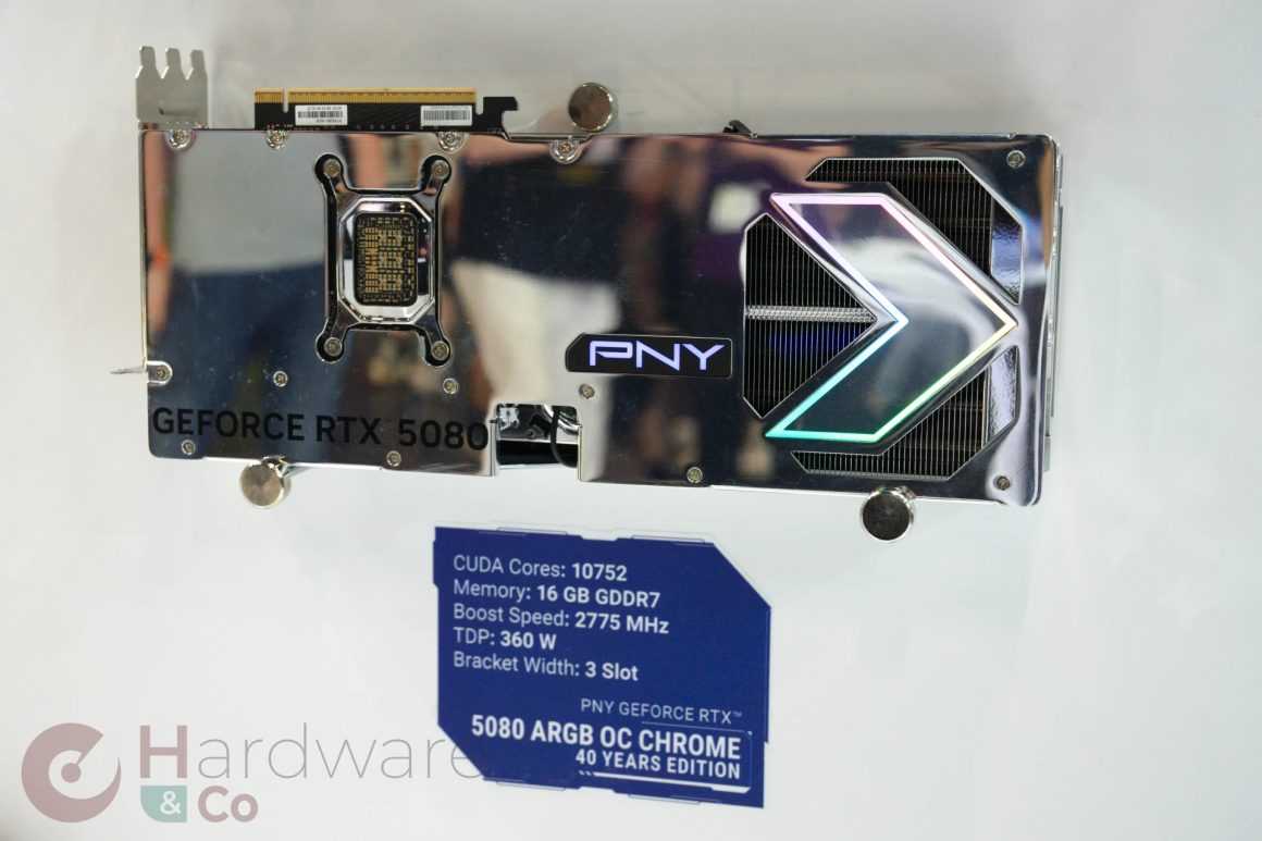 کارت گرافیک PNY RTX 5090 و RTX 5080 Chrome ARGB