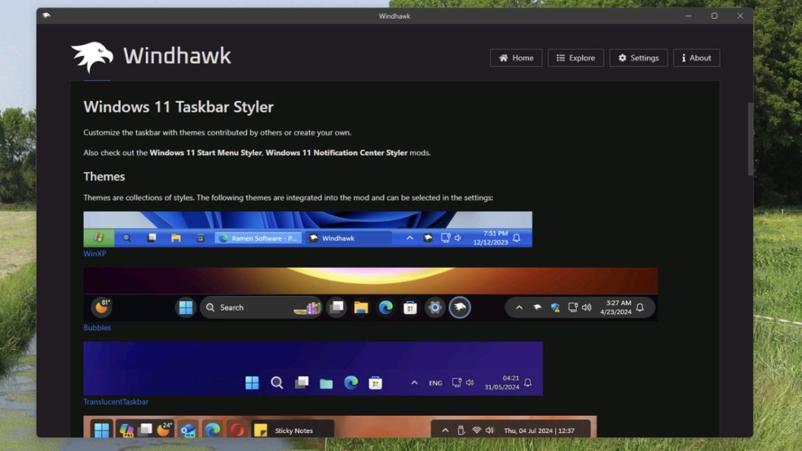 بهترین برنامه های شخصی سازی ویندوز؛ تغییر ظاهر و تجربه کاربری با Windhawk