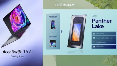 ایسر از لپتاپ Swift 16 AI رونمایی کرد؛ اولین لپتاپ مجهز به پردازنده اینتل Panther Lake