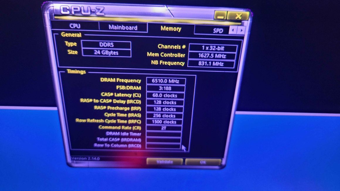 رکورد جدید اورکلاک حافظه DDR5 مادربرد گیگابایت Z890 AORUS Tachyon