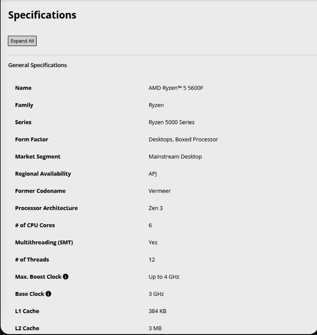 پردازنده AMD Ryzen 5 5600F رونمایی شد