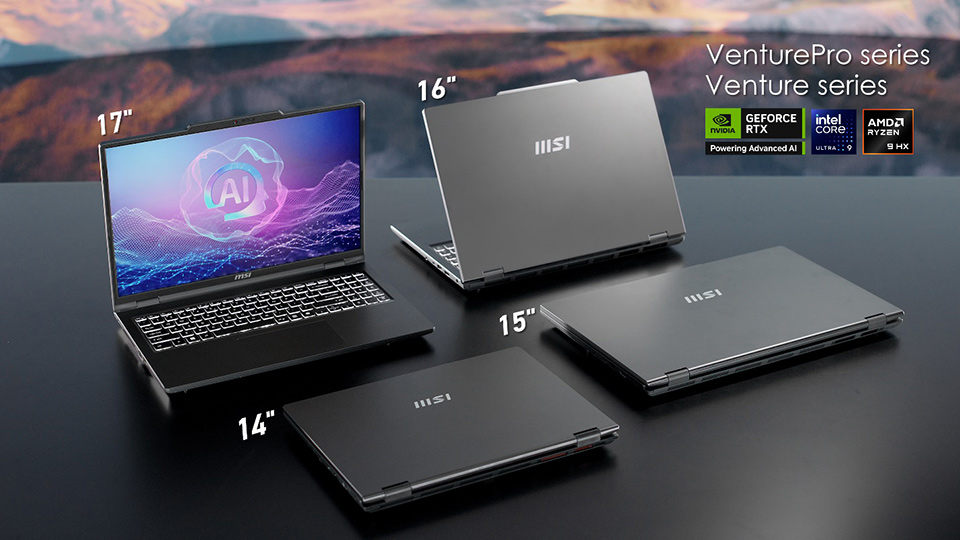 لپتاپهای سری Venture و Venture Pro؛ ساده و شیک اما پرقدرت