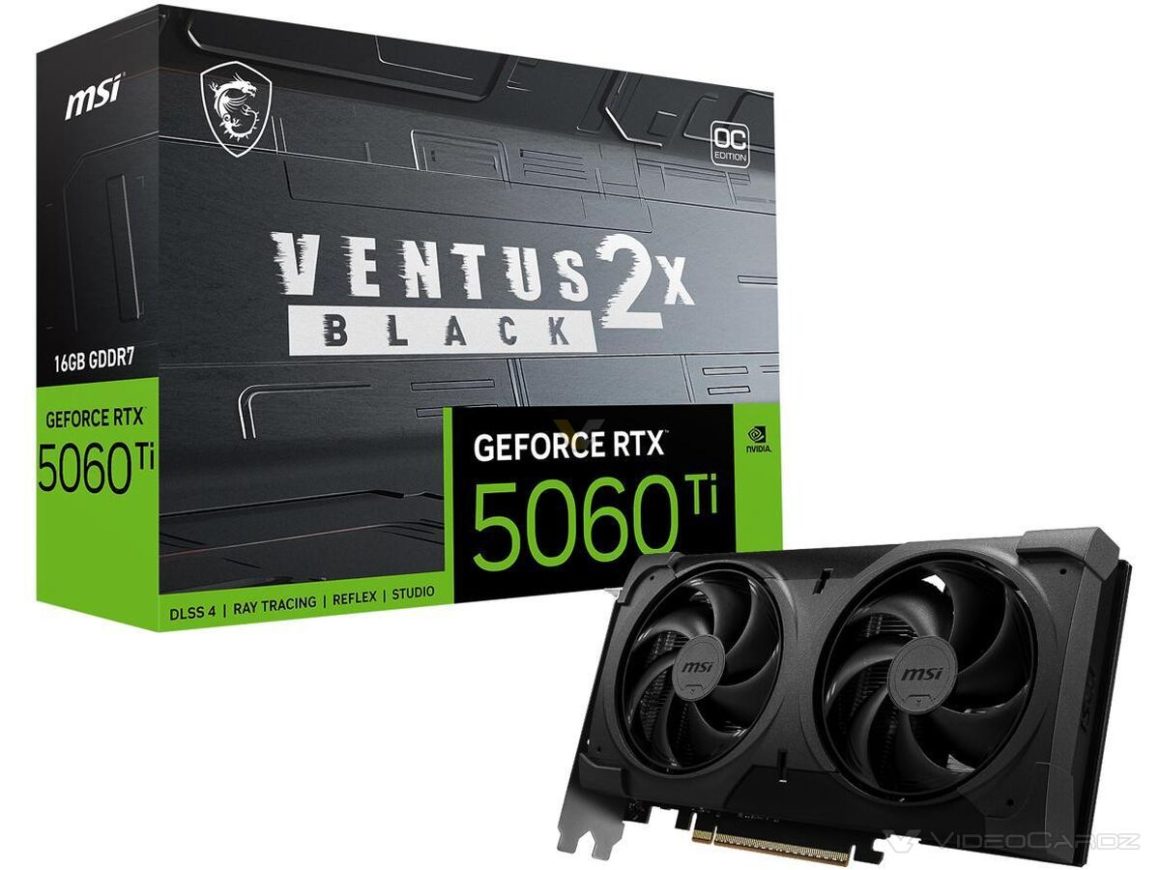 MSI گرافیک RTX 5060 و 5070 Ti سری Ventus Black