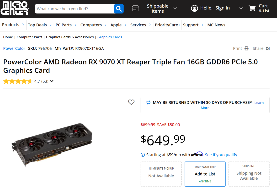 قیمت RX 9070 XT